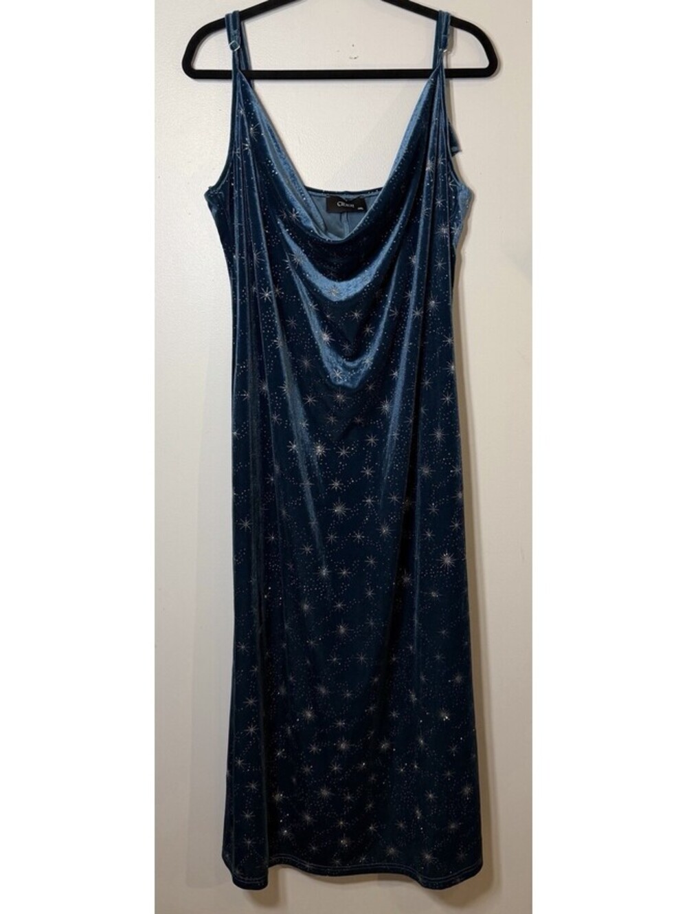 Cider Velvet Celestial Maxi Dress Plus Size 3XL Blue Whimsigoth Witchy Sparkle